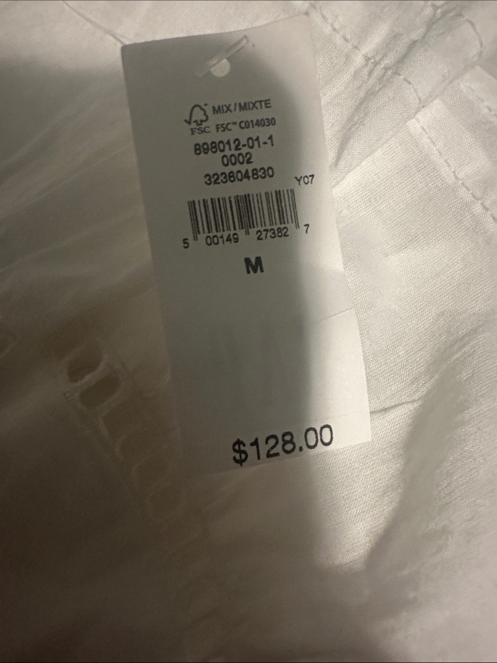 NWT! GAP White Lace-Trim Tiered Midi Shirtdress - Medium 🪂 - Picture 7 of 7